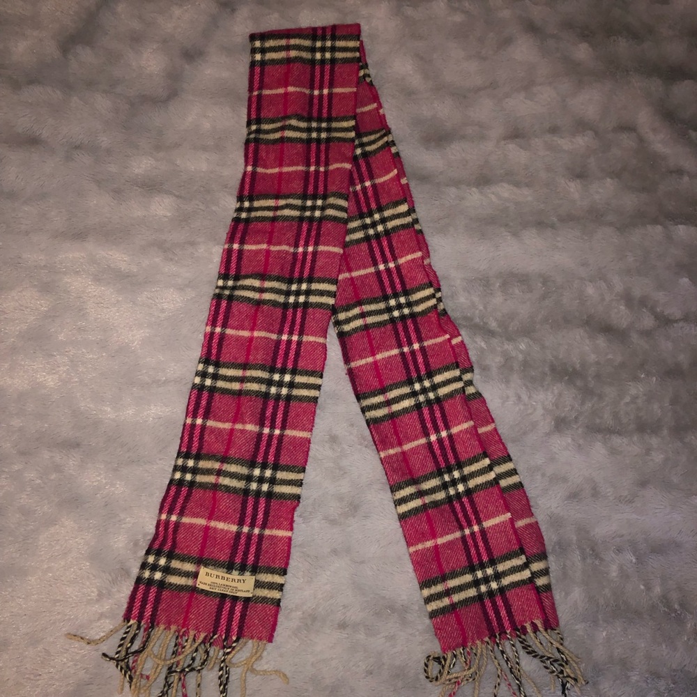 Pink Burberry Scarf